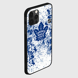 Чехол для iPhone 12 Pro Max Toronto Maple Leafs NHL white, цвет: 3D-черный — фото 2