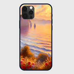 Чехол для iPhone 12 Pro Max Рассветный залив, цвет: 3D-черный