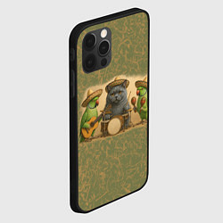 Чехол для iPhone 12 Pro Max Надежды маленький оркестрик в оливковом, цвет: 3D-черный — фото 2