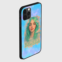 Чехол для iPhone 12 Pro Max Билли Айлиш с зелеными волосами, цвет: 3D-черный — фото 2