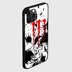Чехол для iPhone 12 Pro Max Monster energy краски, цвет: 3D-черный — фото 2