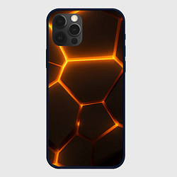 Чехол iPhone 12 Pro Max Оранжевое свечение текстура