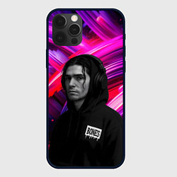 Чехол для iPhone 12 Pro Max Bones в наушниках, цвет: 3D-черный