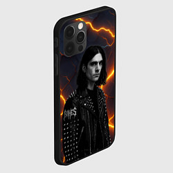 Чехол для iPhone 12 Pro Max Bones рок звезда, цвет: 3D-черный — фото 2