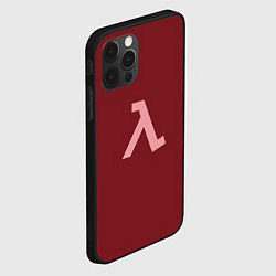 Чехол для iPhone 12 Pro Max Half-Life Бордовый, цвет: 3D-черный — фото 2
