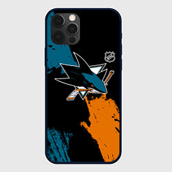 Чехол для iPhone 12 Pro Max Сан Хосе Шаркс - два цвета, цвет: 3D-черный