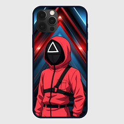 Чехол для iPhone 12 Pro Max Игра в кальмара - страж в стиле аниме, цвет: 3D-черный