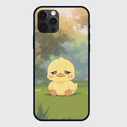 Чехол для iPhone 12 Pro Max Маленький утенок на поляне, цвет: 3D-черный