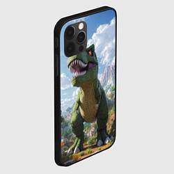 Чехол для iPhone 12 Pro Max Тираннозавр - Minecraft, цвет: 3D-черный — фото 2