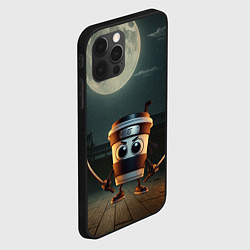Чехол для iPhone 12 Pro Max Капучино Ассассино мем, цвет: 3D-черный — фото 2