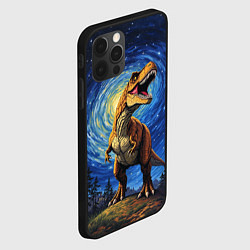 Чехол для iPhone 12 Pro Max Тираннозавр Рекс - звездная ночь, цвет: 3D-черный — фото 2