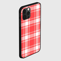 Чехол для iPhone 12 Pro Max Checked red white, цвет: 3D-черный — фото 2