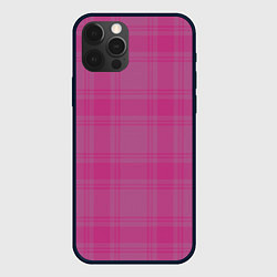 Чехол для iPhone 12 Pro Max Checkered pink, цвет: 3D-черный