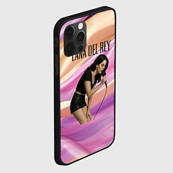 Чехол для iPhone 12 Pro Max Lana Del Rey поет в микрофон, цвет: 3D-черный — фото 2