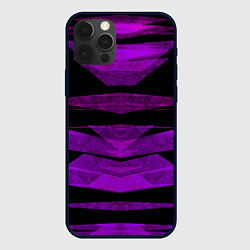 Чехол iPhone 12 Pro Max Color purple black strip