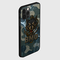 Чехол для iPhone 12 Pro Max ВМФ волк на камуфляже, цвет: 3D-черный — фото 2