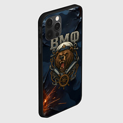 Чехол для iPhone 12 Pro Max ВМФ агрессивный медведь, цвет: 3D-черный — фото 2