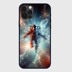 Чехол для iPhone 12 Pro Max Космонавт в космической туманности, цвет: 3D-черный