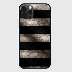 Чехол для iPhone 12 Pro Max Черно-белая тельняшка текстура, цвет: 3D-черный