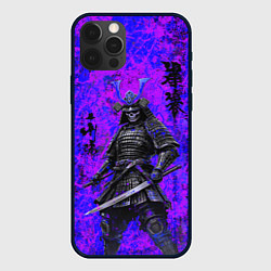 Чехол для iPhone 12 Pro Max Призрак самурай - неоновые краски, цвет: 3D-черный