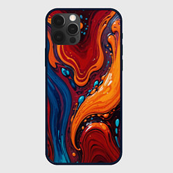 Чехол для iPhone 12 Pro Max Пламя и синева, цвет: 3D-черный