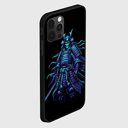 Чехол для iPhone 12 Pro Max Неоновый призрак самурай, цвет: 3D-черный — фото 2