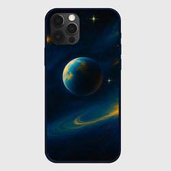 Чехол для iPhone 12 Pro Max Пространство Вселенной, цвет: 3D-черный