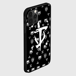 Чехол для iPhone 12 Pro Max Doom ведьмак логотипы, цвет: 3D-черный — фото 2