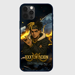 Чехол для iPhone 12 Pro Max XXXTentacion мультяшный стиль, цвет: 3D-черный