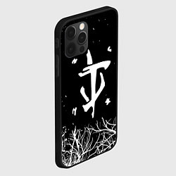 Чехол для iPhone 12 Pro Max Doom белые деревья, цвет: 3D-черный — фото 2