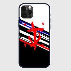 Чехол для iPhone 12 Pro Max Doom line color, цвет: 3D-черный