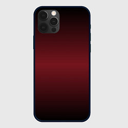 Чехол для iPhone 12 Pro Max Градиент темно-бордовый, цвет: 3D-черный