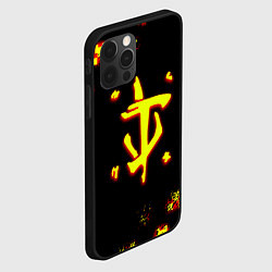 Чехол для iPhone 12 Pro Max Doom x minecraft, цвет: 3D-черный — фото 2