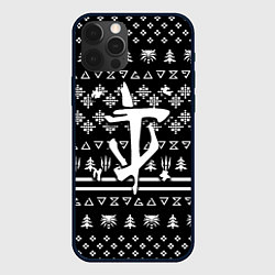 Чехол для iPhone 12 Pro Max Doom x witcher pattern, цвет: 3D-черный