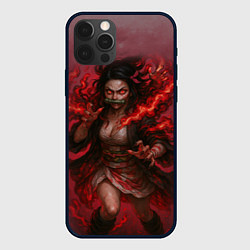 Чехол для iPhone 12 Pro Max Незуко Камадо реализм, цвет: 3D-черный