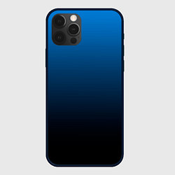 Чехол для iPhone 12 Pro Max Blue gradient, цвет: 3D-черный