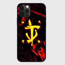 Чехол для iPhone 12 Pro Max Doom огненные искры, цвет: 3D-черный