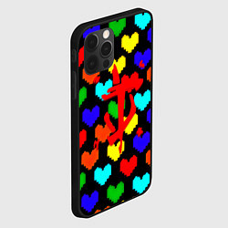Чехол для iPhone 12 Pro Max Doom love pixel pattern, цвет: 3D-черный — фото 2