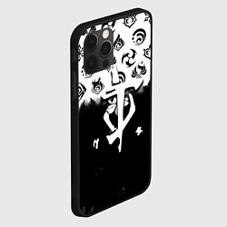 Чехол для iPhone 12 Pro Max Doom черно белые аниме, цвет: 3D-черный — фото 2