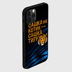 Чехол для iPhone 12 Pro Max Сашка не котик Сашка тигр, цвет: 3D-черный — фото 2