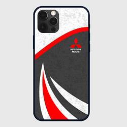 Чехол для iPhone 12 Pro Max Mitsubishi - красный и серый, цвет: 3D-черный
