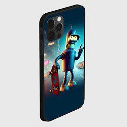 Чехол для iPhone 12 Pro Max Сынишка Бендера крутой скейтбордист, цвет: 3D-черный — фото 2