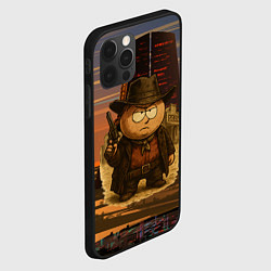 Чехол для iPhone 12 Pro Max Эрик Картман ковбой с револьвером, цвет: 3D-черный — фото 2
