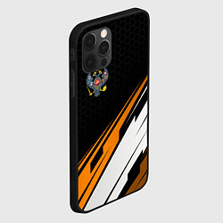 Чехол для iPhone 12 Pro Max Российская империя - оранжевый спорт, цвет: 3D-черный — фото 2