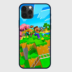 Чехол для iPhone 12 Pro Max Майнкрафт - на встречу приключениям, цвет: 3D-черный