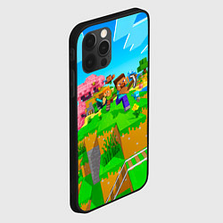 Чехол для iPhone 12 Pro Max Майнкрафт - на встречу приключениям, цвет: 3D-черный — фото 2