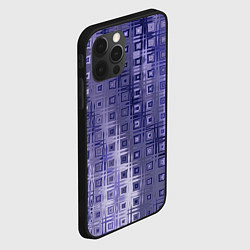 Чехол для iPhone 12 Pro Max Геометрический градиент фиолетовый, цвет: 3D-черный — фото 2