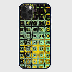 Чехол для iPhone 12 Pro Max Абстрактная зелено-черная текстура, цвет: 3D-черный