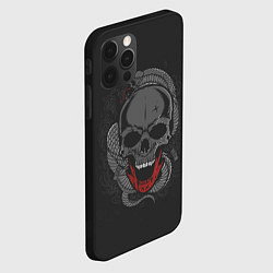 Чехол для iPhone 12 Pro Max Змеиный череп, цвет: 3D-черный — фото 2