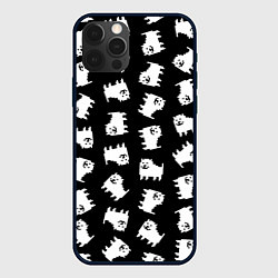 Чехол для iPhone 12 Pro Max Annoying dog pattern - Undertale, цвет: 3D-черный